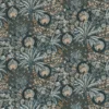 blue botanical wallpaper from casamance