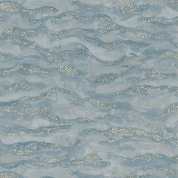 Sohar Wallpaper - Ciel by blue contemporary wallpaper from casamance