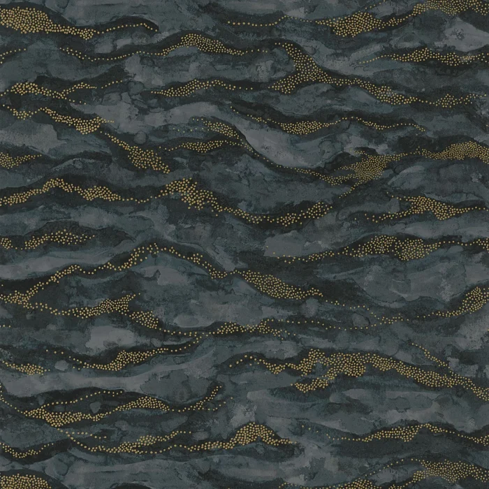 Sohar Wallpaper - Noir / Dore – Noir / Doré swatch