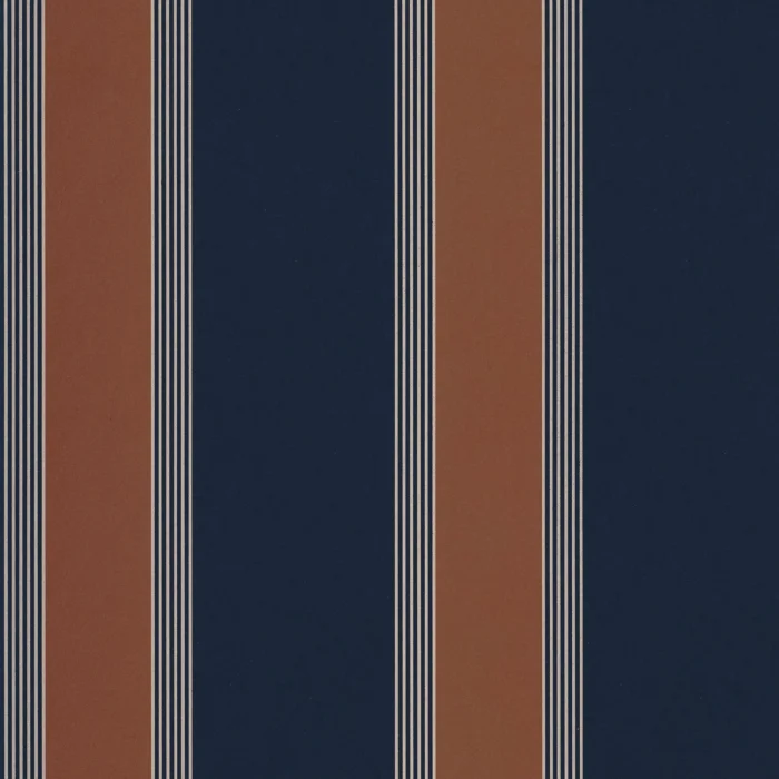 Auteuil Wallpaper - Marine / Rouille swatch
