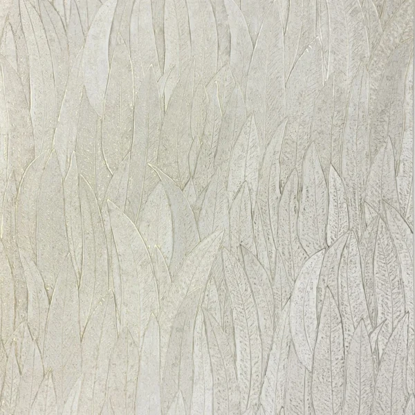 Cinerea Wallpaper - Ivoire / Doré by yellow botanical wallpaper from casamance