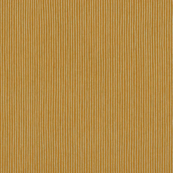 Sulpice Wallpaper - Moutarde by yellow striped wallpaper from casamance