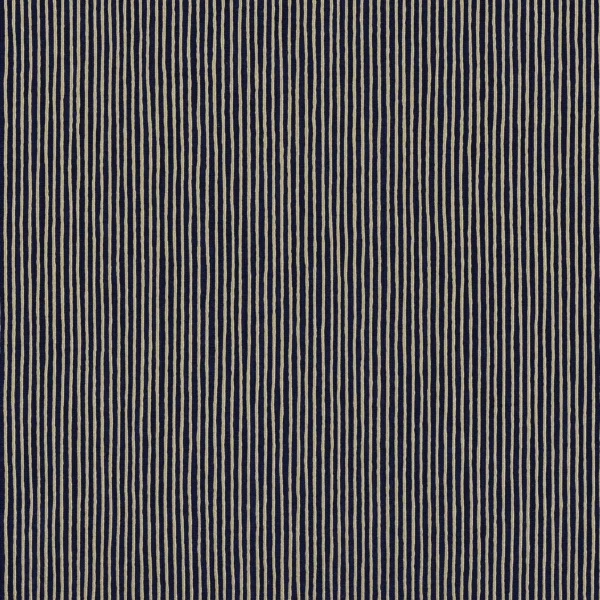 Sulpice Wallpaper - Marine by black-grey striped wallpaper from casamance