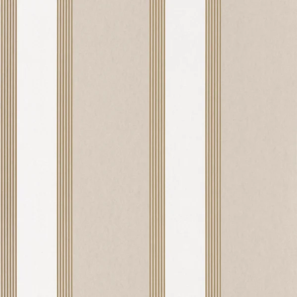 Auteuil Wallpaper - Blanc / Doré by neutral striped wallpaper from casamance