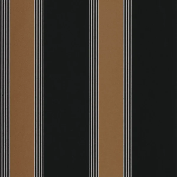 Auteuil Wallpaper - Noir / Doré by black-grey striped wallpaper from casamance