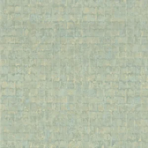 green geometric wallpaper from casamance