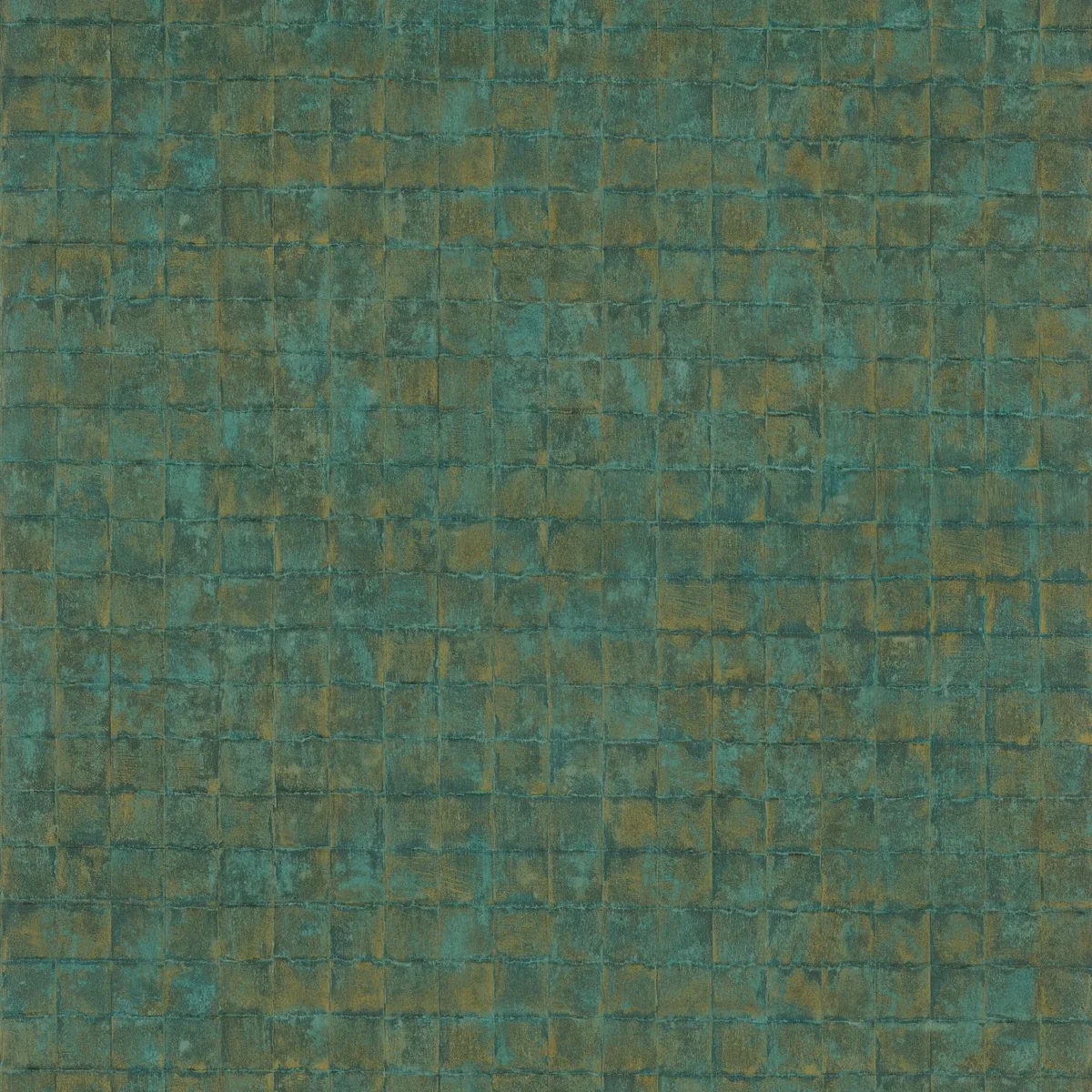 Faenza Wallpaper - Émeraude by green geometric wallpaper from casamance