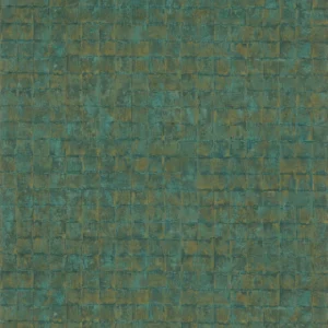 green geometric wallpaper from casamance