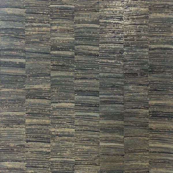 Lirio Wallpaper - Anthracite / Doré by brown misc wallpaper from casamance