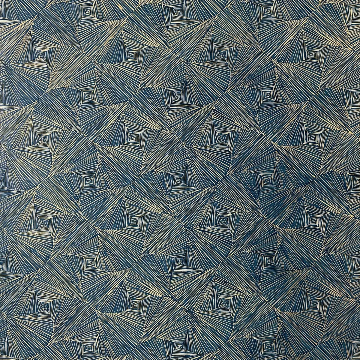 Songket Wallpaper - Orage / Doré by blue misc wallpaper from casamance