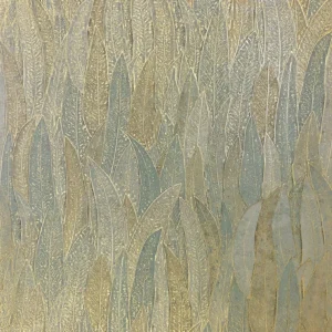green botanical wallpaper from casamance