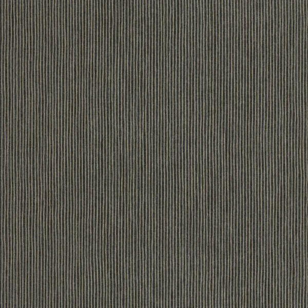Sulpice Wallpaper - Carbone by black-grey striped wallpaper from casamance