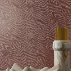 red misc wallpaper and wall with vases