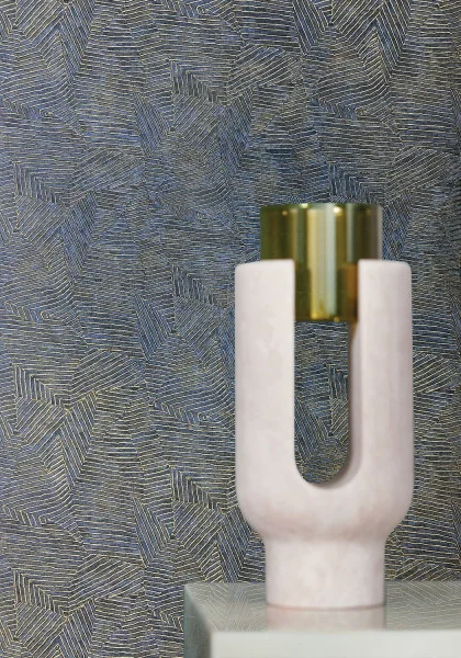 Lore Wallpaper - Bleu by purple misc wallpaper and wall with vases