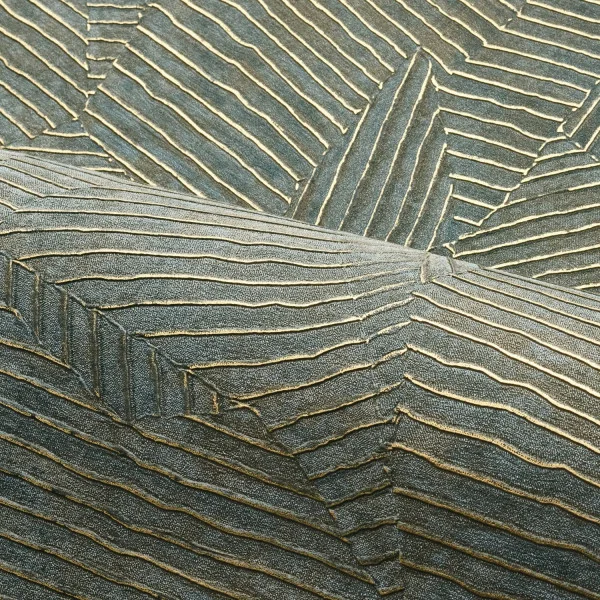 Lore Wallpaper - Vert Impérial Doré by blue misc wallpaper and wave with wallpaper