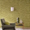 green misc wallpaper and wall with armchair and vases