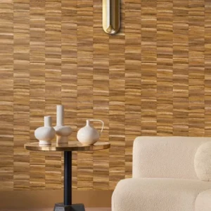 brown misc wallpaper and wall with armchair and vases