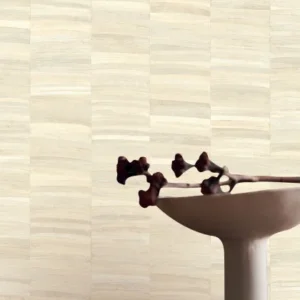 white misc wallpaper and wall with coffee table and vases