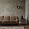green botanical wallpaper and wall with