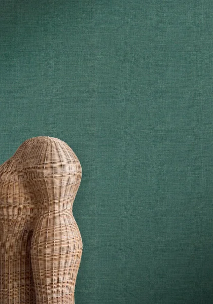Lienzo Wallpaper - Émeraude by blue plain wallpaper and wall with vases