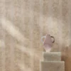 black-grey misc wallpaper and wall with side table and vases