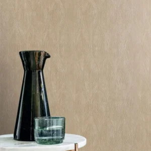 neutral misc wallpaper and wall with coffee table and vases