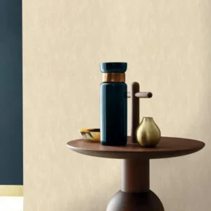 neutral misc wallpaper and wall with coffee table and vases