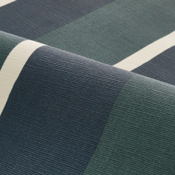 Sinopia Wallpaper - Marine / Vert Anglais by blue striped wallpaper and wave with wallpaper