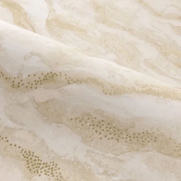 Sohar Wallpaper - Grege / Dore by neutral contemporary wallpaper and wave with wallpaper