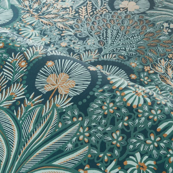 Persee Wallpaper - Topaze by blue botanical wallpaper and wave with wallpaper