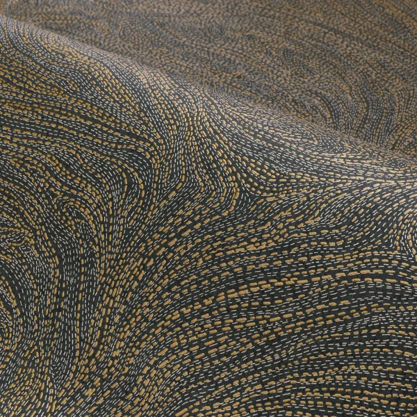 Voie Lactee Wallpaper - Noir / Dore by brown misc wallpaper and wave with wallpaper