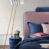 white misc wallpaper and wall with cushion and pouf