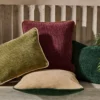 brown plain cushion with plants