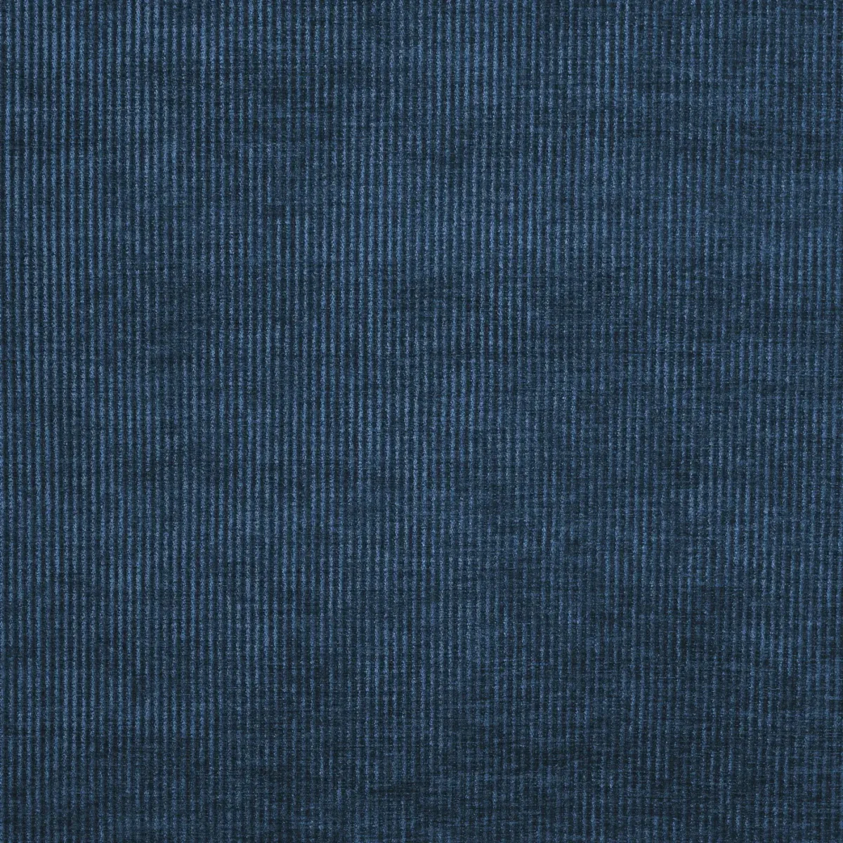 Cord Fabric - Navy by blue plain velvet-chenille fabric from Prestigious Textiles