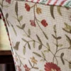 red botanical armchair with