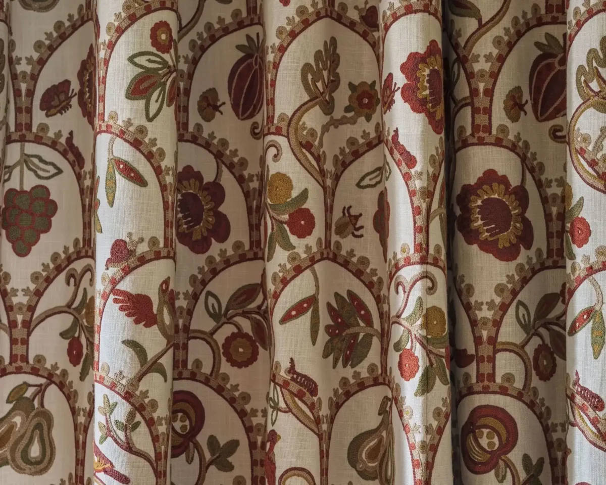 Harvest Fruits Fabric - Midsummer by red animal curtain with