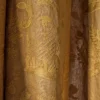 brown botanical curtain with