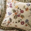 multicolour botanical cushion with