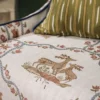 blue animal sofa with cushion