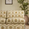 brown animal sofa with plants