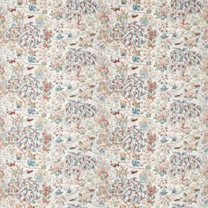 blue botanical printed fabric from Sanderson