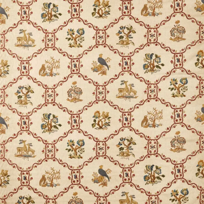 Partridge Pear Fabric - Fig /  Wheat – Fig / Wheat swatch