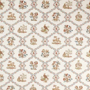 blue animal printed fabric from Sanderson