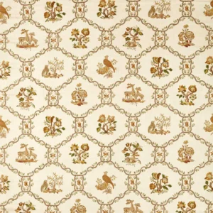 brown animal printed fabric from Sanderson