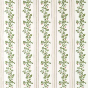 green striped embroideried fabric from Sanderson