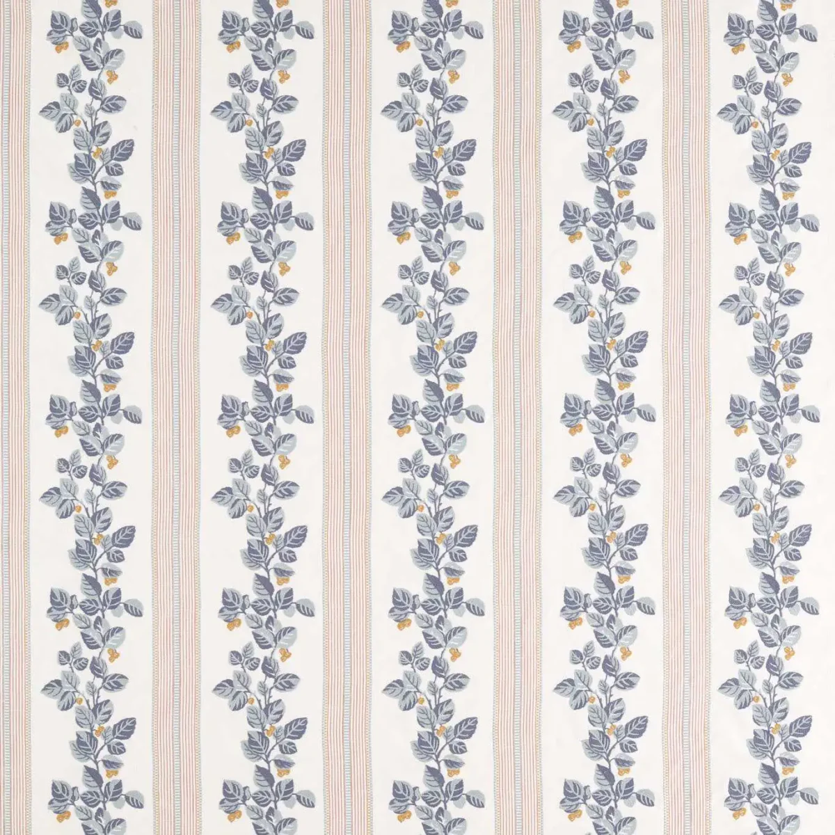 purple striped embroideried fabric from Sanderson