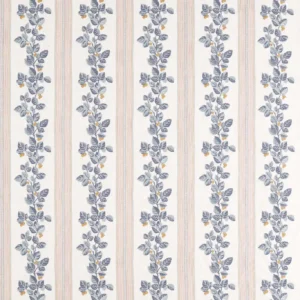 purple striped embroideried fabric from Sanderson