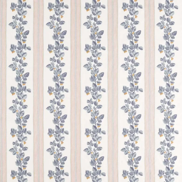 purple striped embroideried fabric from Sanderson