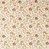red botanical embroideried fabric from Sanderson