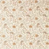 brown botanical embroideried fabric from Sanderson